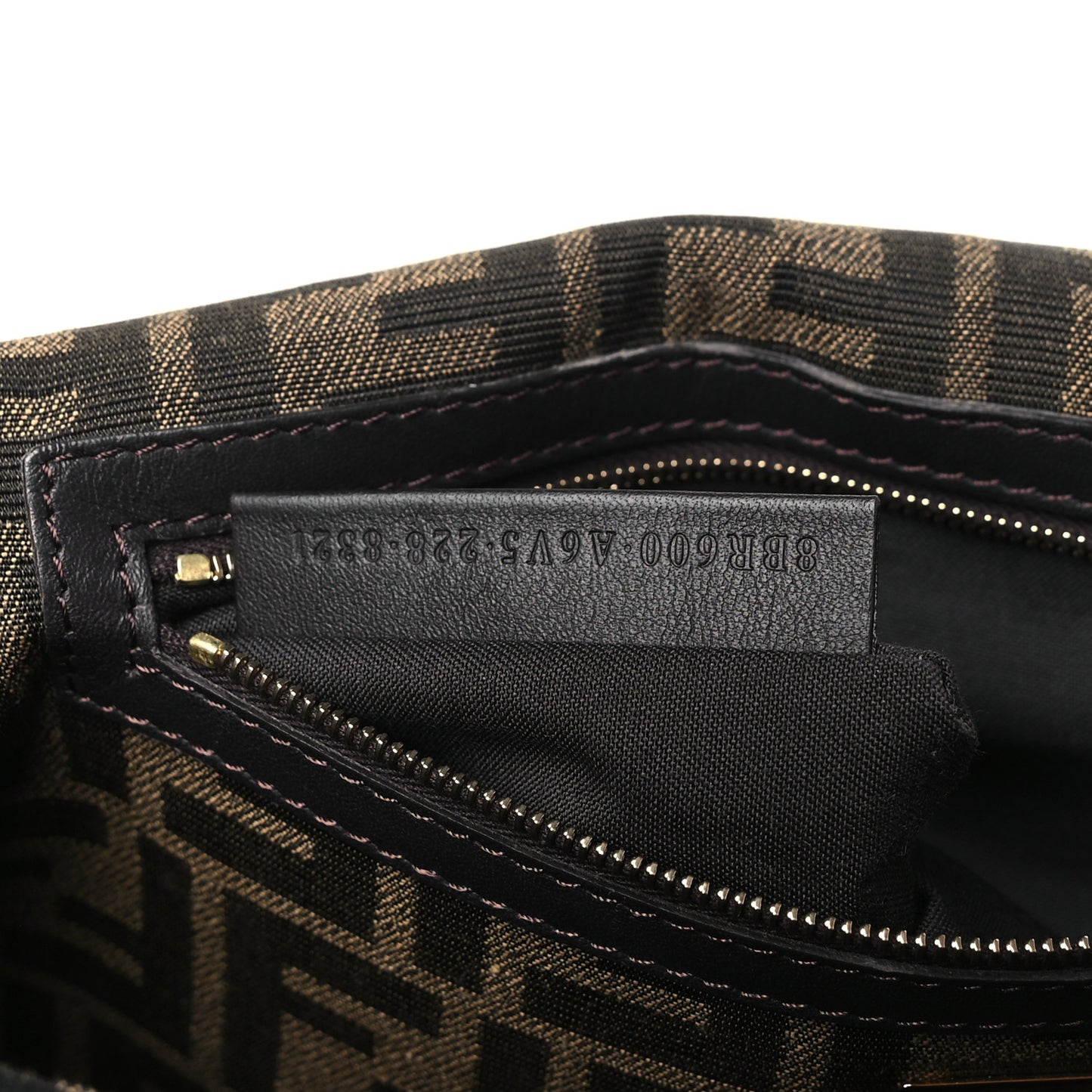 Fabric Jacquard FF 1974 Medium Baguette Tobacco Moro Black