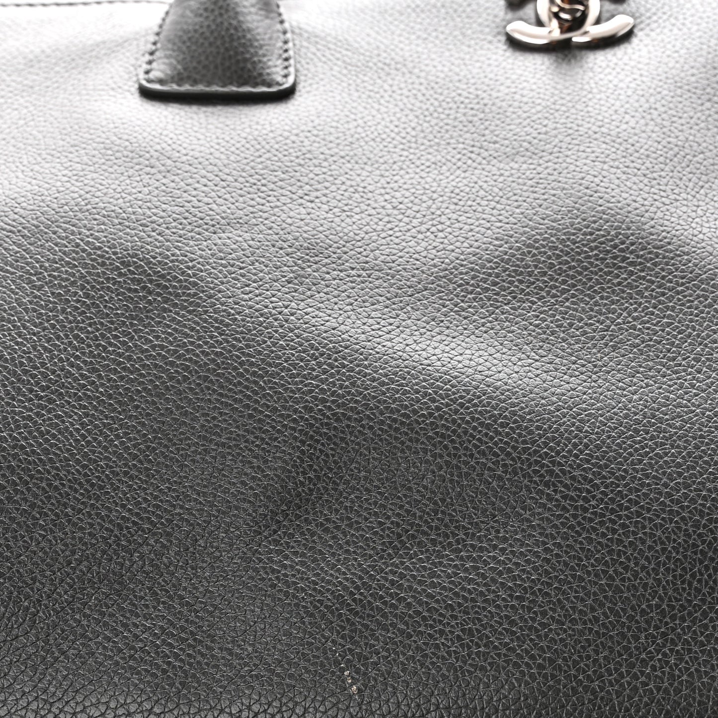 Calfskin Cerf Executive Shopper Tote Grey