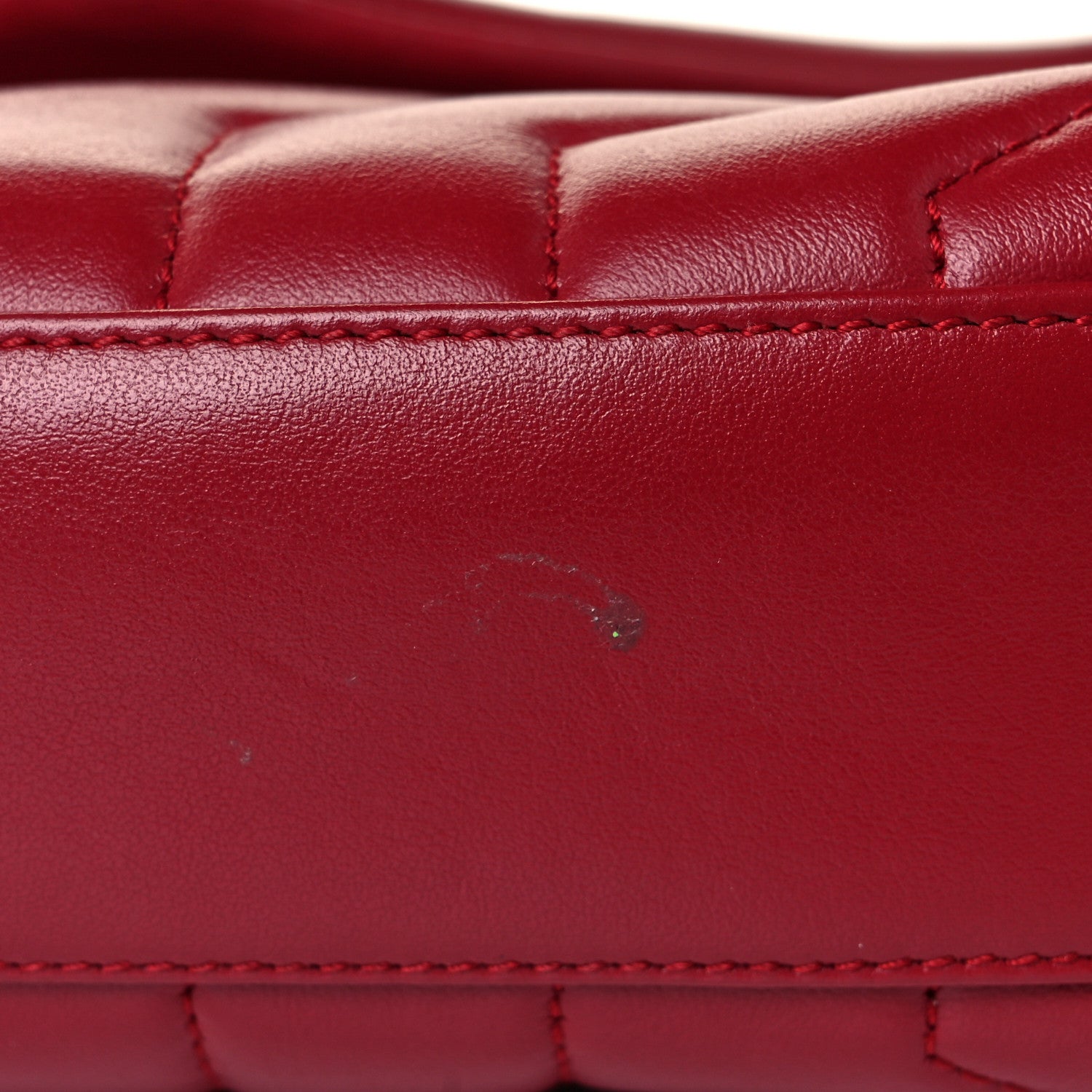 Saint Laurent Calfskin Y Quilted Monogram Toy Loulou Crossbody Bag New Lipstick 12 of 13
