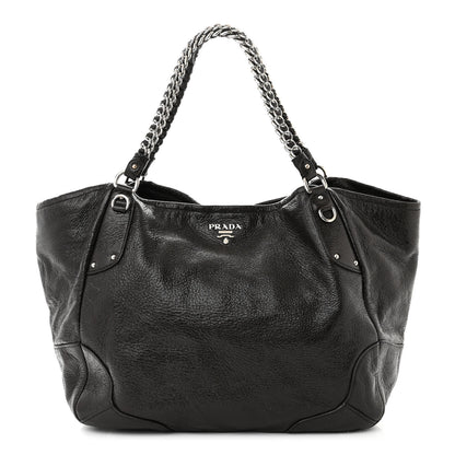 Prada Cervo Lux Chain Shoulder Bag Ebano 1 of 11
