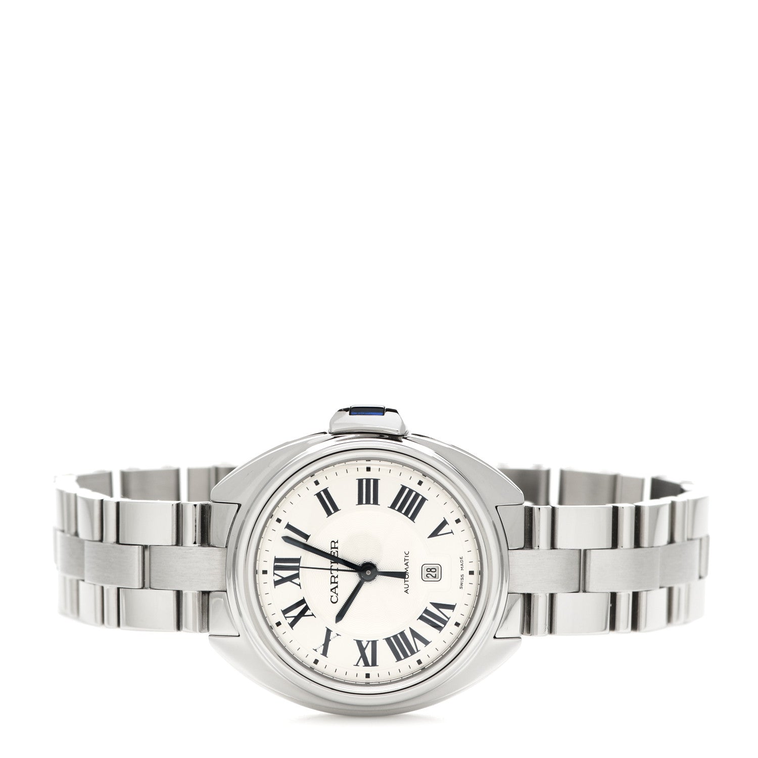 Cartier Stainless Steel 31mm Cle De Cartier Automatic Watch 2 of 5