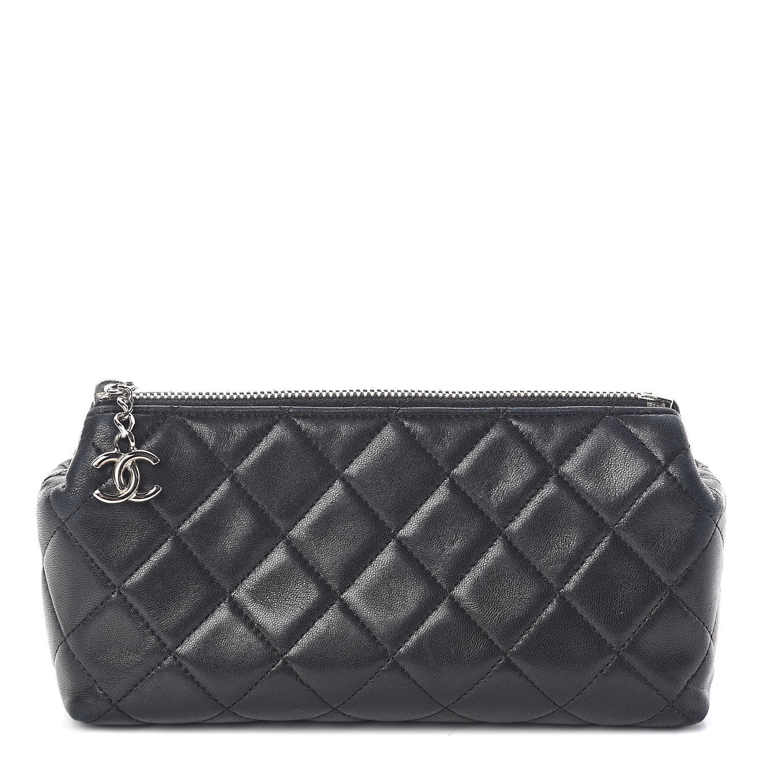 Chanel Lambskin Quilted Cosmetic Case Black 1 of 9