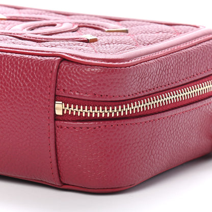 Chanel Caviar Quilted Filigree Vanity Clutch With Chain Dark Pink 9 of 9
