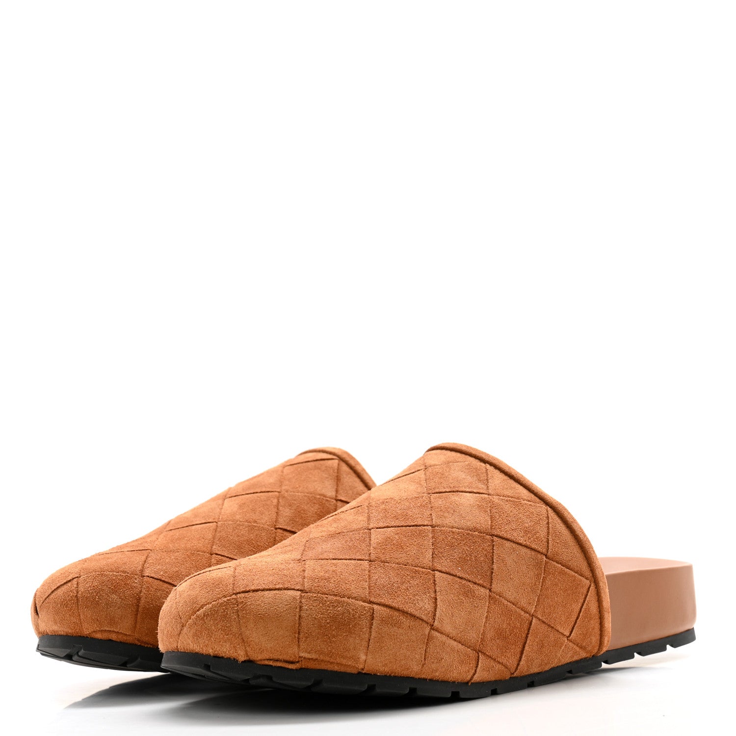 Bottega Veneta Suede Intrecciato Reggie Mules 41 Caramel 3 of 9