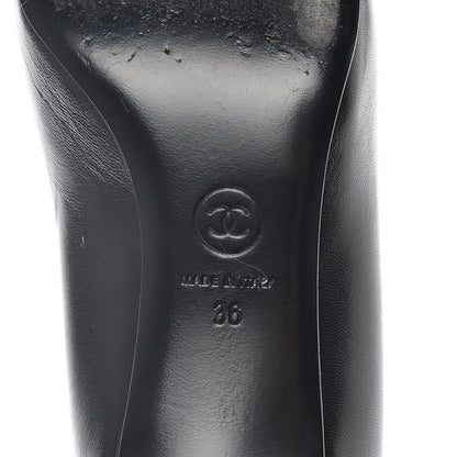 Chanel Lambskin CC Cap Toe Pumps 36 Black 9 of 15