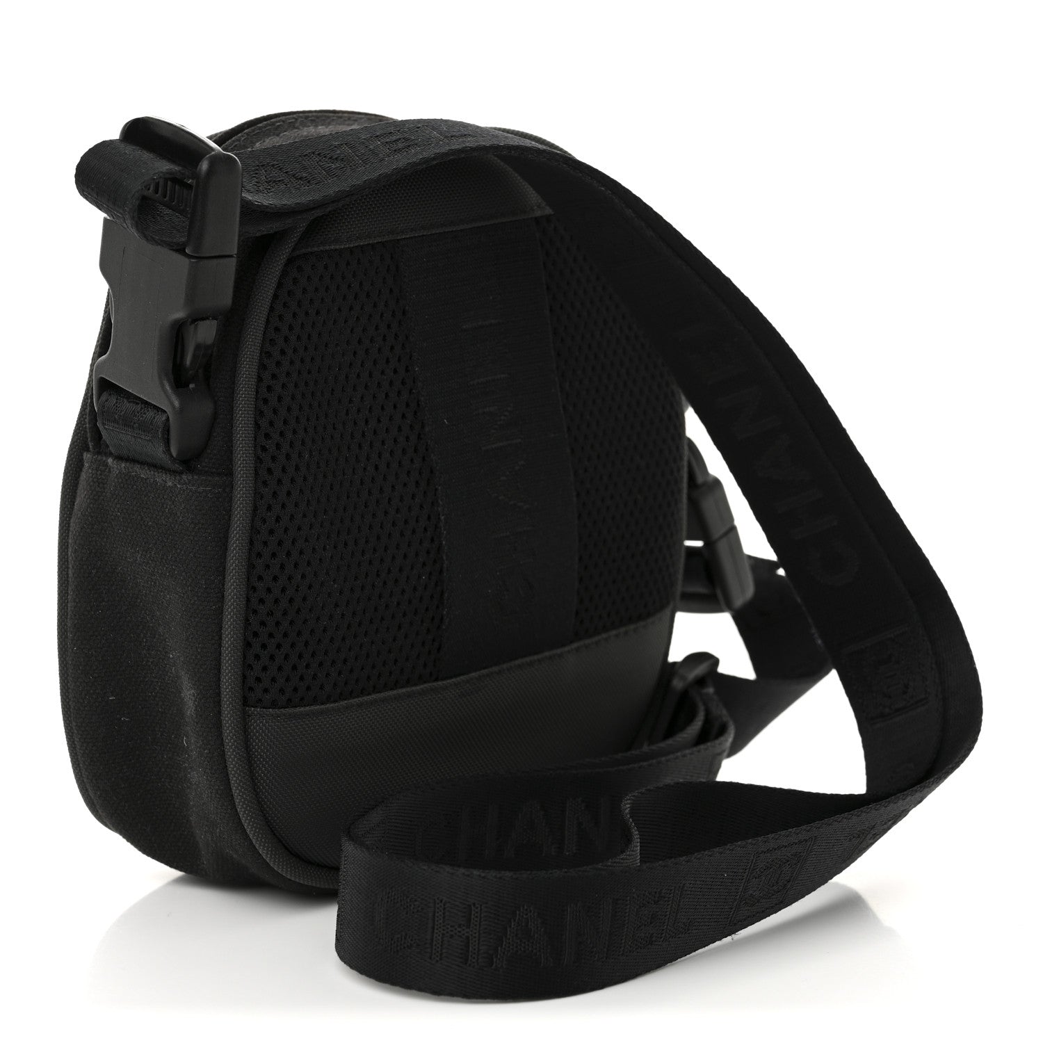 Chanel Canvas Nylon Sport Crossbody Black Green 3 of 10