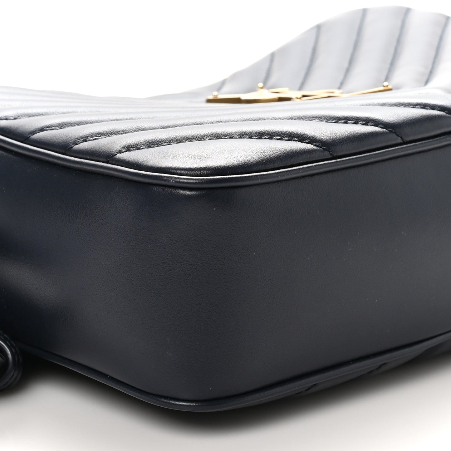 Calfskin Matelasse Monogram Lou Camera Bag Deep Marine