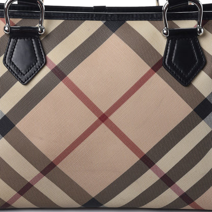 Burberry Patent Supernova Check Tote Black 10 of 14