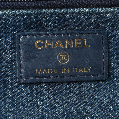 Chanel Denim Quilted Chanel 19 Wallet On Chain WOC Blue 6 of 12