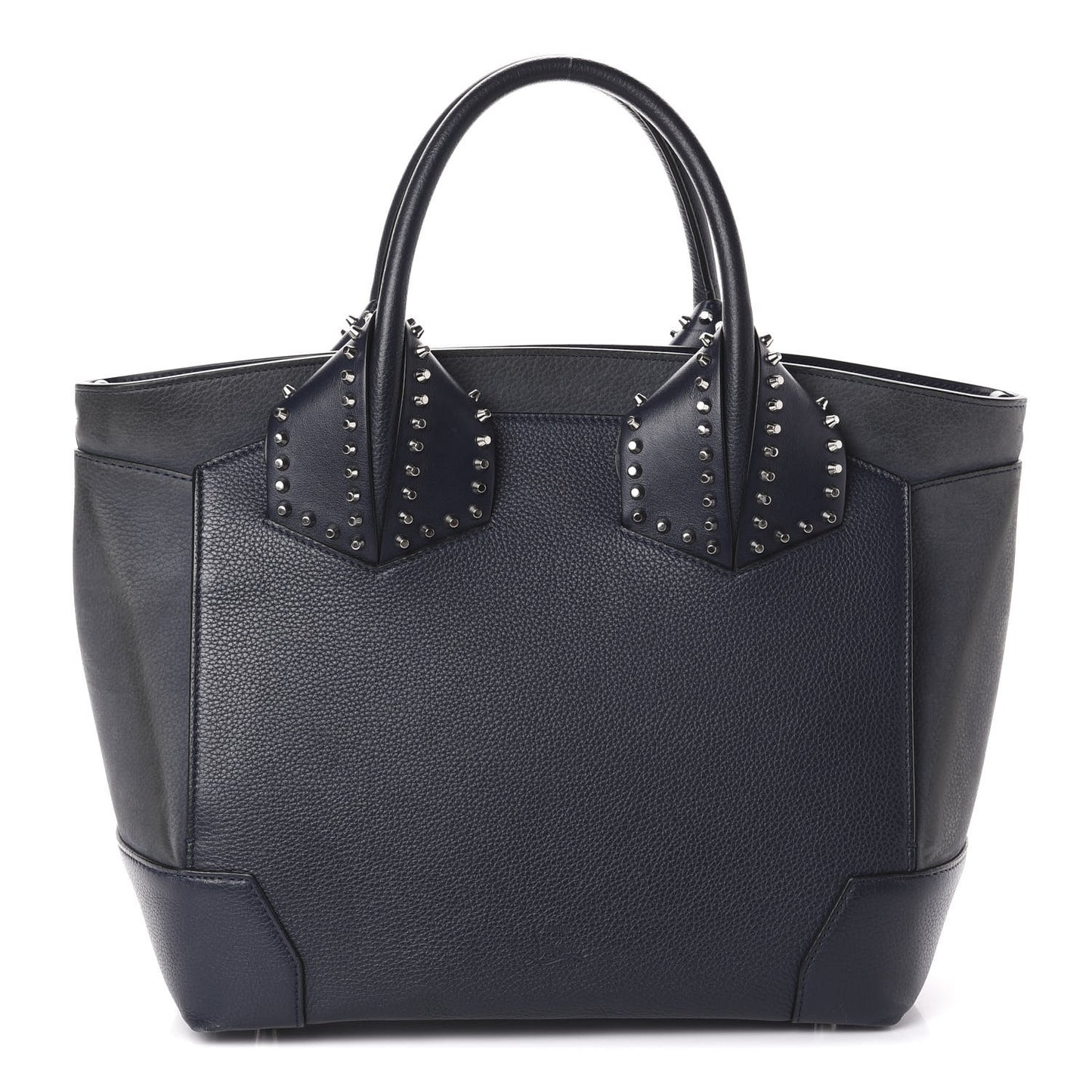 Grained Calfskin Studded Large Eloise Satchel Nuit