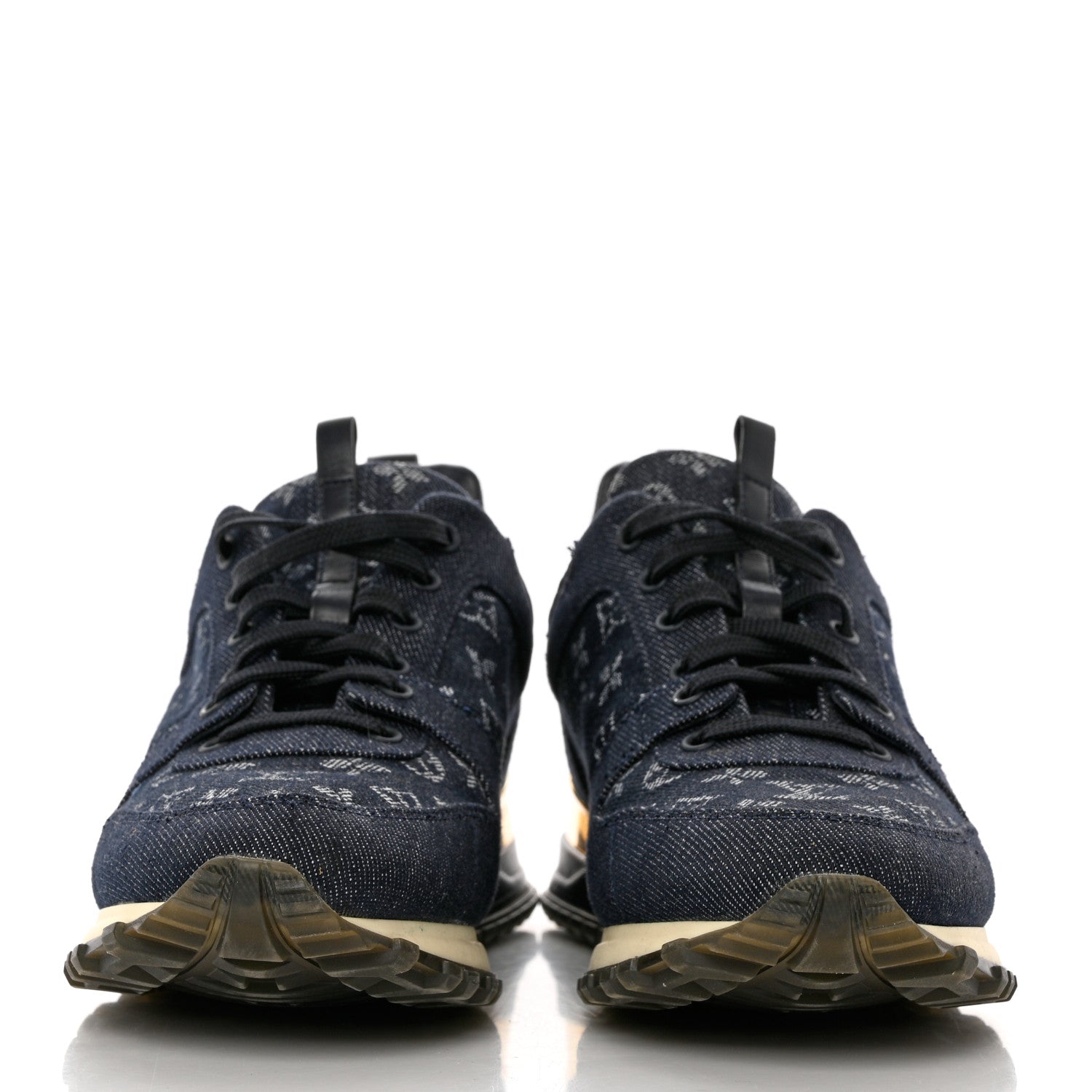 Louis Vuitton Denim Monogram Run Away Sneakers 37.5 Blue 2 of 9