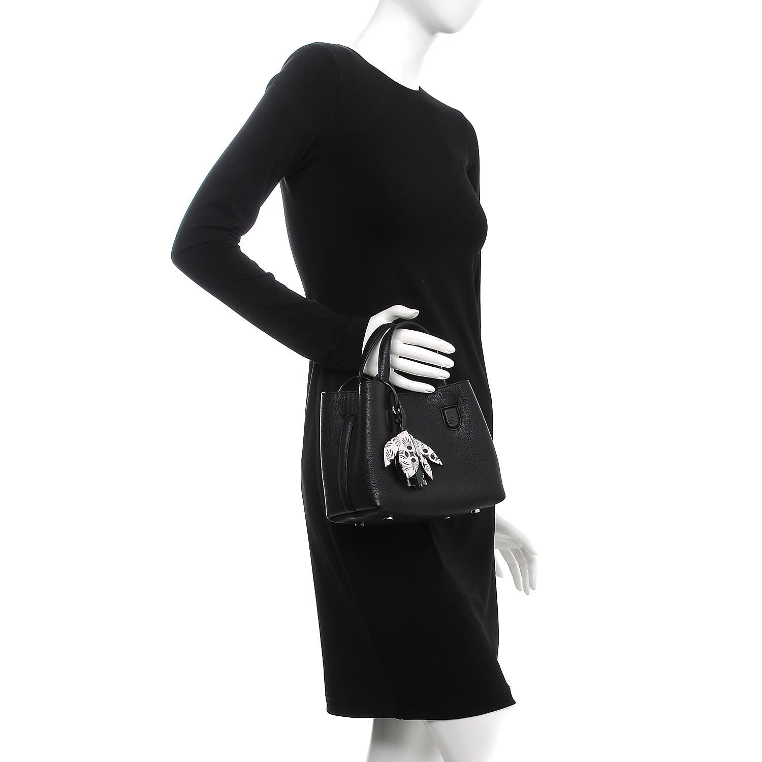 Christian Dior Grained Calfskin Small Blossom Tote Black 3 of 12