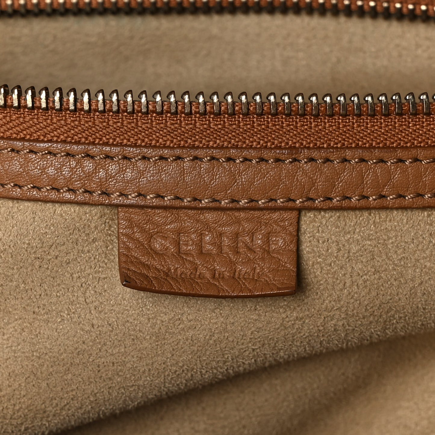 Drummed Calfskin Mini Luggage Camel