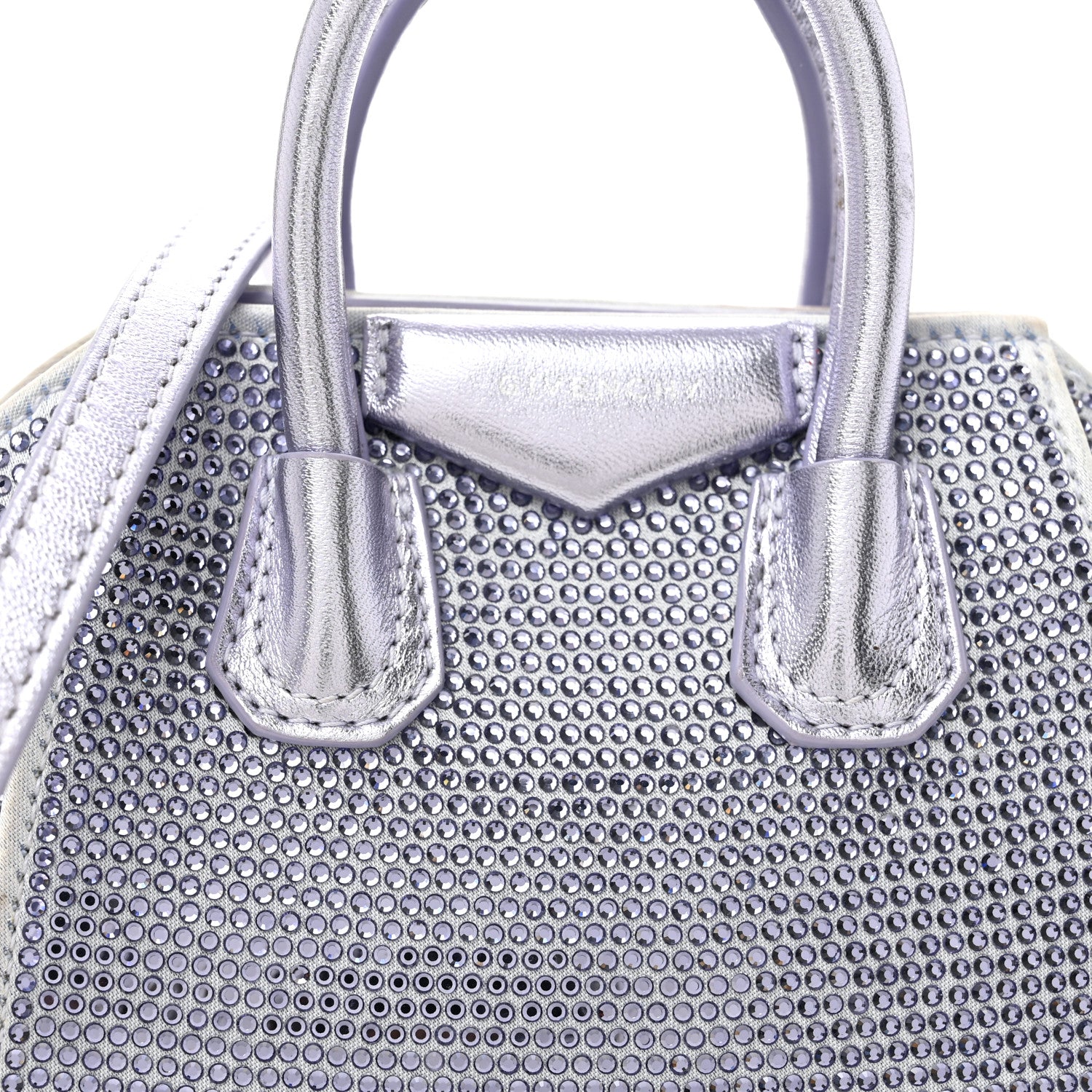 Givenchy Lambskin Satin Strass Micro Antigona Lavender 8 of 10