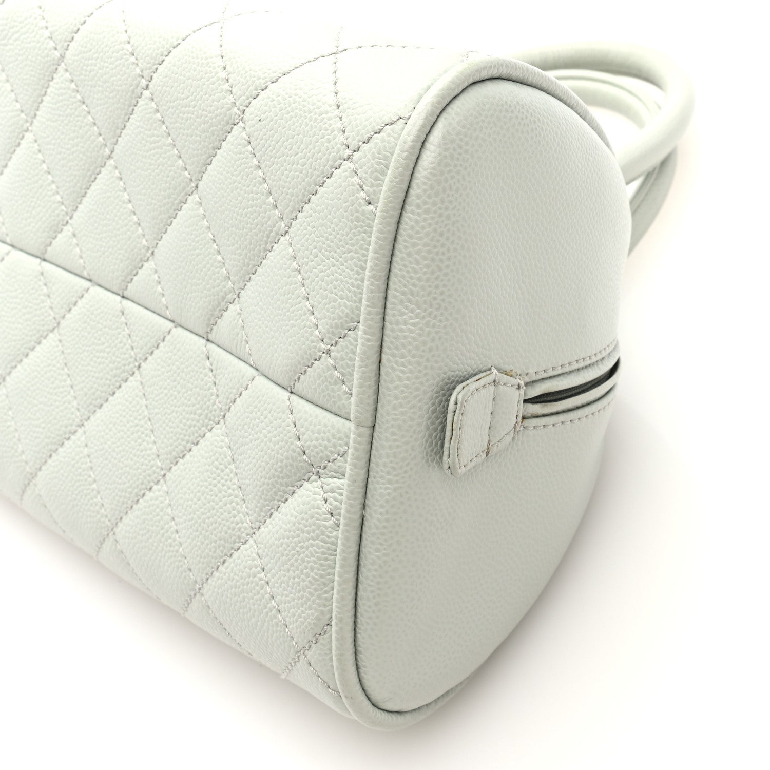 Chanel Caviar Quilted Small Bowler Grey 10 of 12