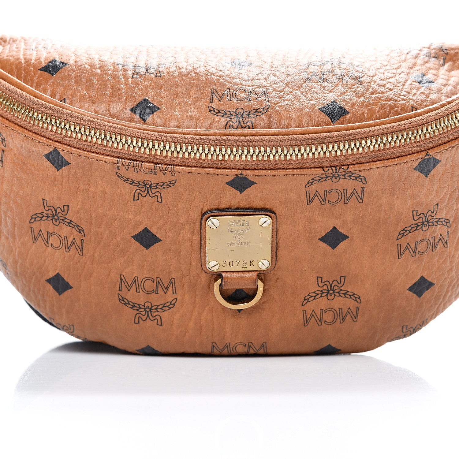 MCM Visetos Small Fusten Belt Bag Cognac 11 of 14