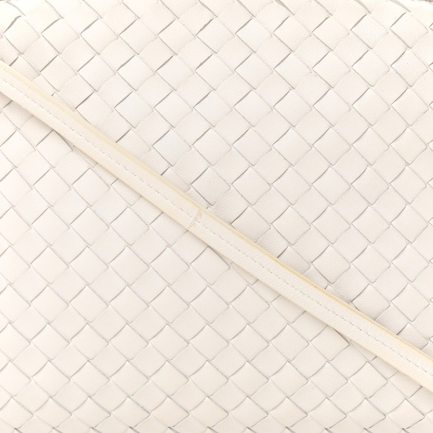 Nappa Intrecciato Nodini Crossbody Messenger White