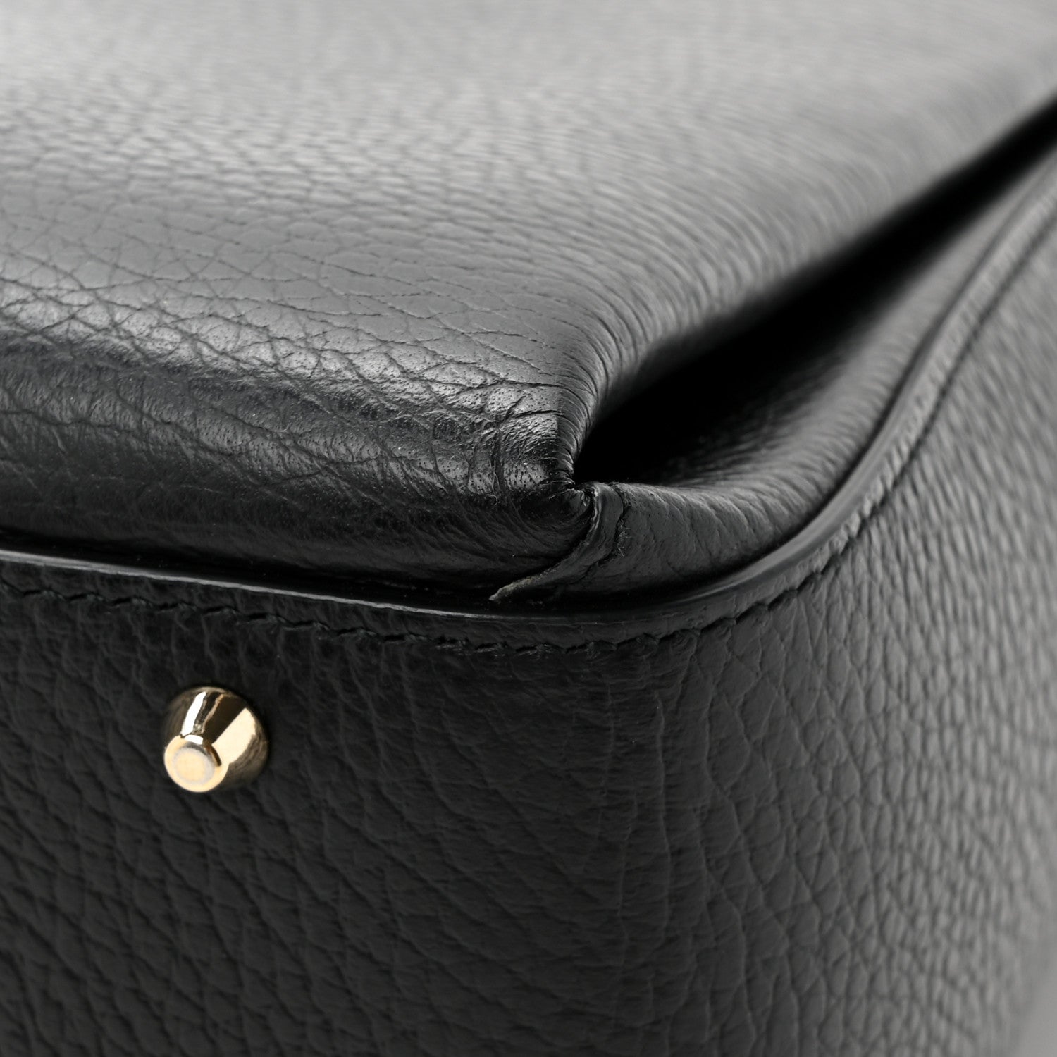 Gucci Dollar Calfskin Medium Interlocking G Top Handle Shoulder Bag Black 13 of 14