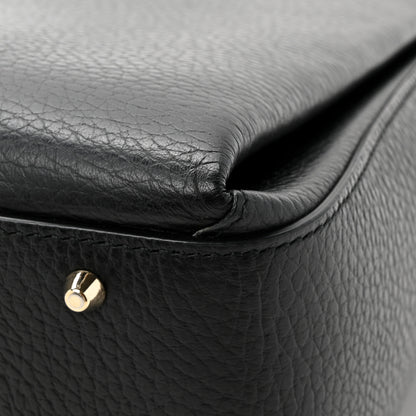 Gucci Dollar Calfskin Medium Interlocking G Top Handle Shoulder Bag Black 13 of 14