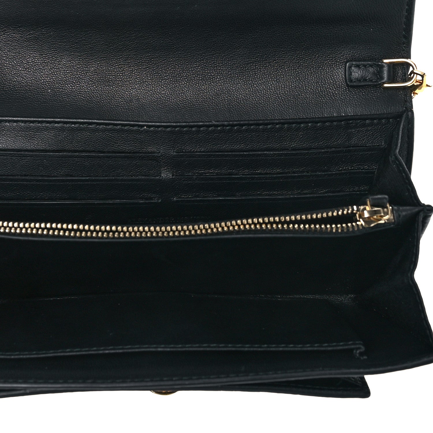Alexander McQueen Calfskin Studded Skull Wallet on Chain Black 5 of 9