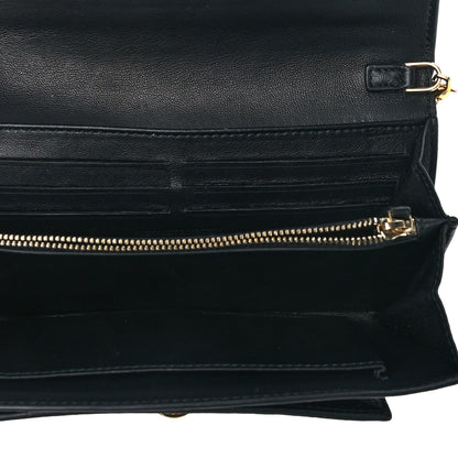 Alexander McQueen Calfskin Studded Skull Wallet on Chain Black 5 of 9