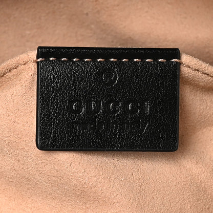 Gucci Calfskin Matelasse Small GG Marmont Chain Shoulder Bag Black 5 of 9
