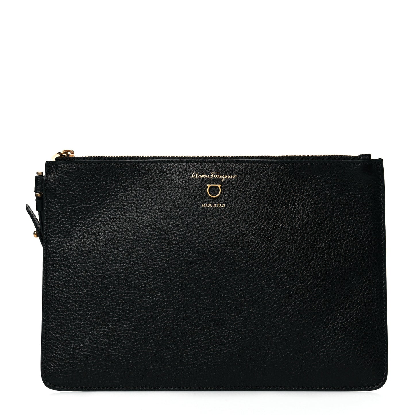 Calfskin Wristlet Clutch Black