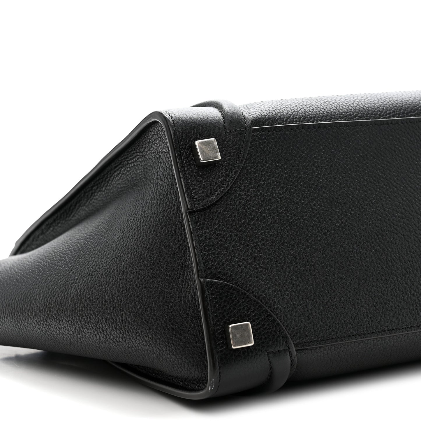 Drummed Calfskin Micro Luggage Black