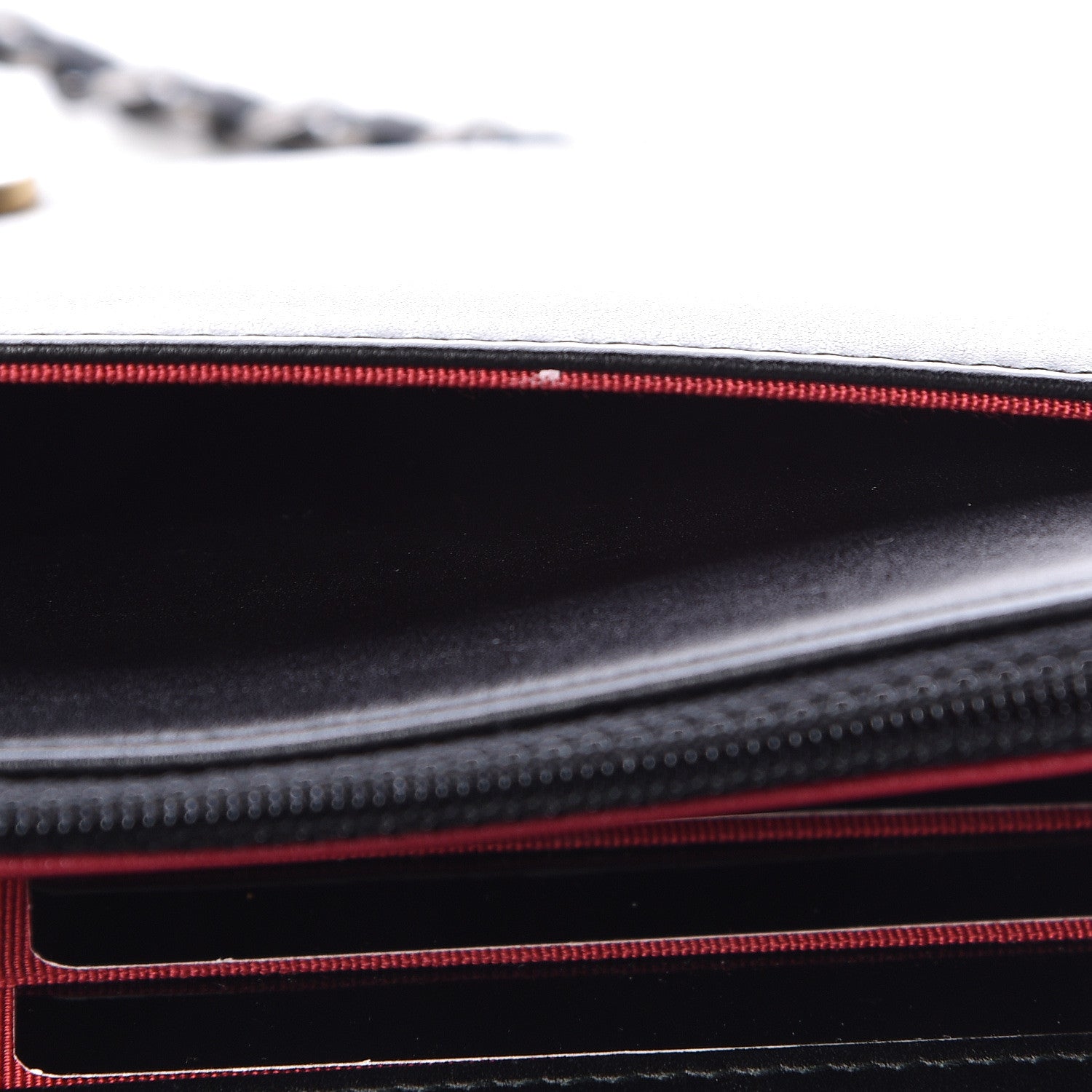 Chanel Aged Calfskin Quilted Gabrielle Wallet On Chain WOC Black 9 of 17