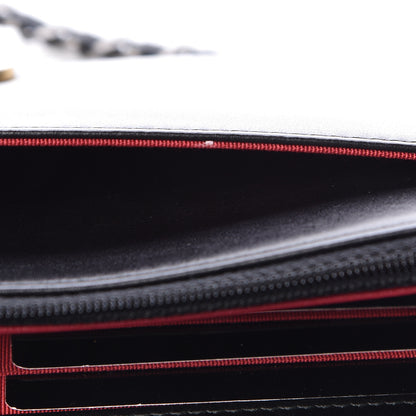 Chanel Aged Calfskin Quilted Gabrielle Wallet On Chain WOC Black 9 of 17