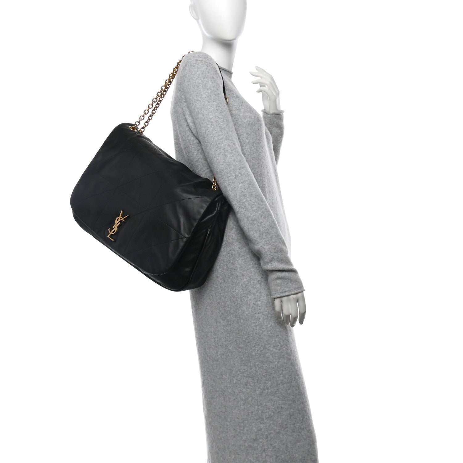 Saint Laurent Lambskin Matelasse Monogram Large Jamie 4.3 Black 2 of 10