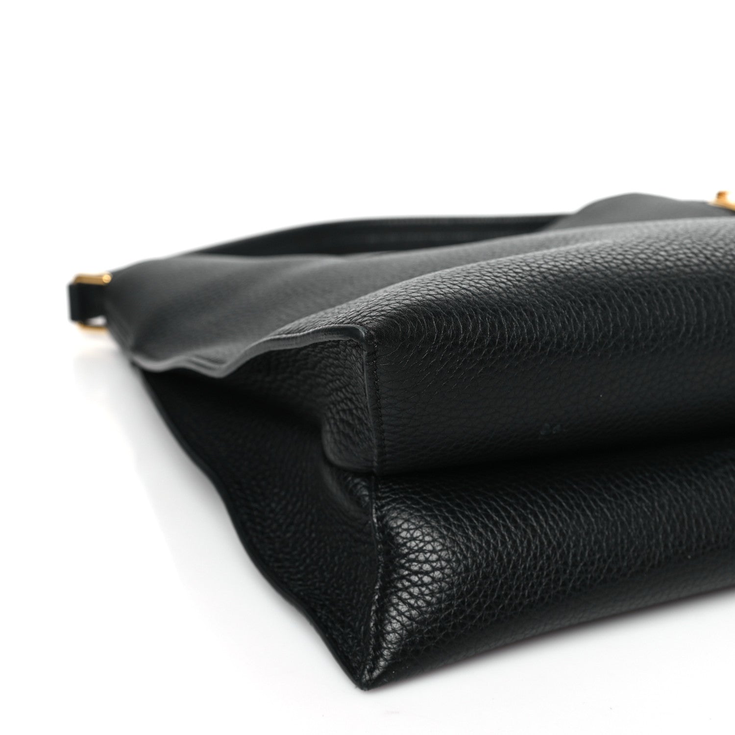 Tom Ford Pebbled Calfskin Small Alix Padlock Zip Hobo Bag Black 8 of 10