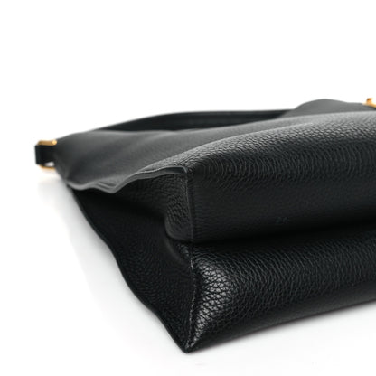 Tom Ford Pebbled Calfskin Small Alix Padlock Zip Hobo Bag Black 8 of 10