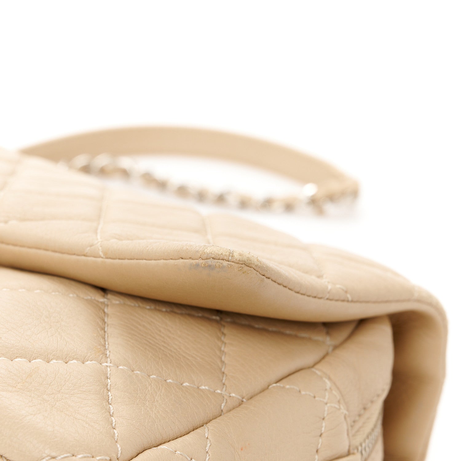Chanel Deerskin Quilted Medium Easy Flap Beige 12 of 13