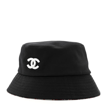 Chanel Cotton Pearl CC Bucket Hat M Black 1 of 7