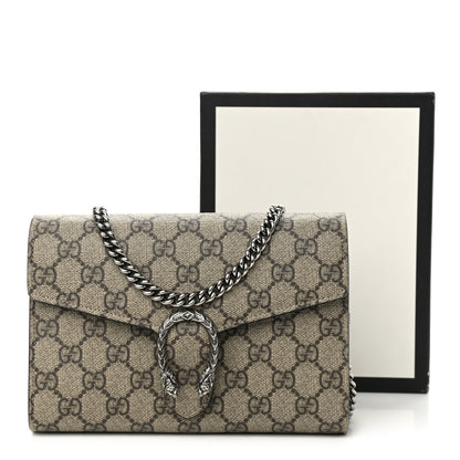 Gucci GG Supreme Monogram Mini Dionysus Chain Wallet Beige Black 12 of 12