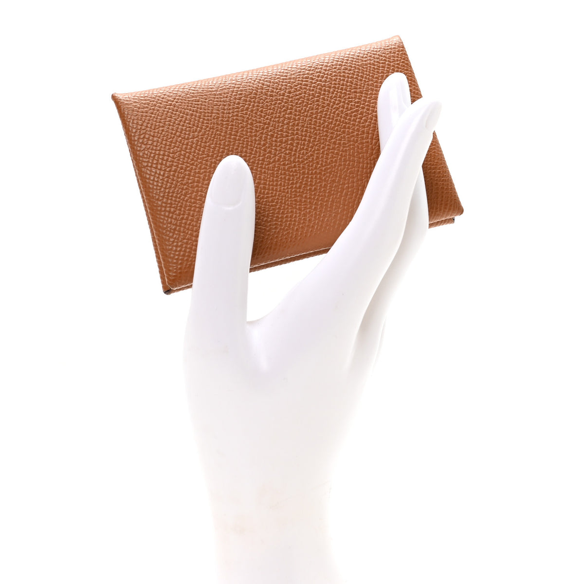 Hermes Epsom Calvi Card Case Gold 2 of 8