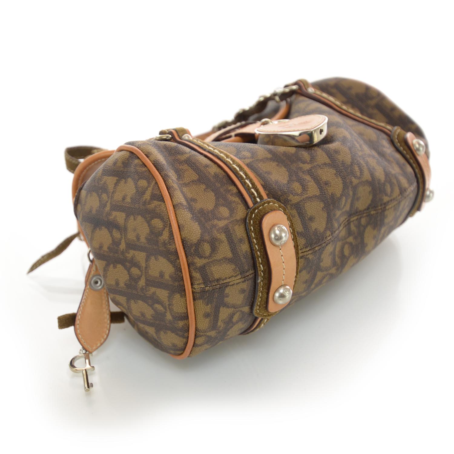 Christian Dior Monogram Romantique Trotter Flap Bag Brown 4 of 8