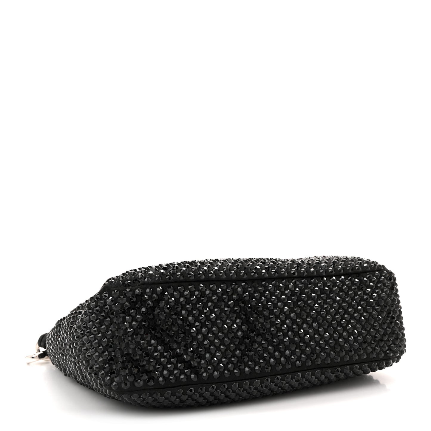 Satin Crystal Re-Edition 2005 Shoulder Bag Black