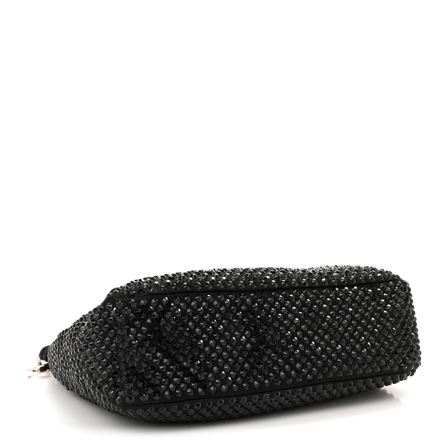 Prada Satin Crystal Re-Edition 2005 Shoulder Bag Black 4 of 10