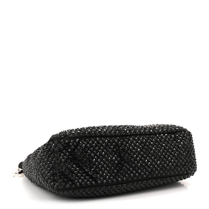 Prada Satin Crystal Re-Edition 2005 Shoulder Bag Black 4 of 10