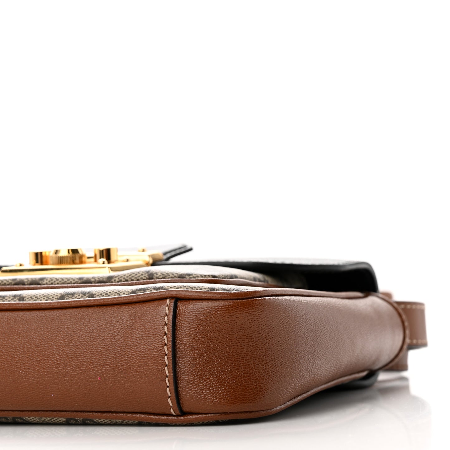 GG Supreme Monogram New Sakai Lux Calfskin Mini Padlock Flap Pocket Shoulder Bag Beige Ebony Black Cuir
