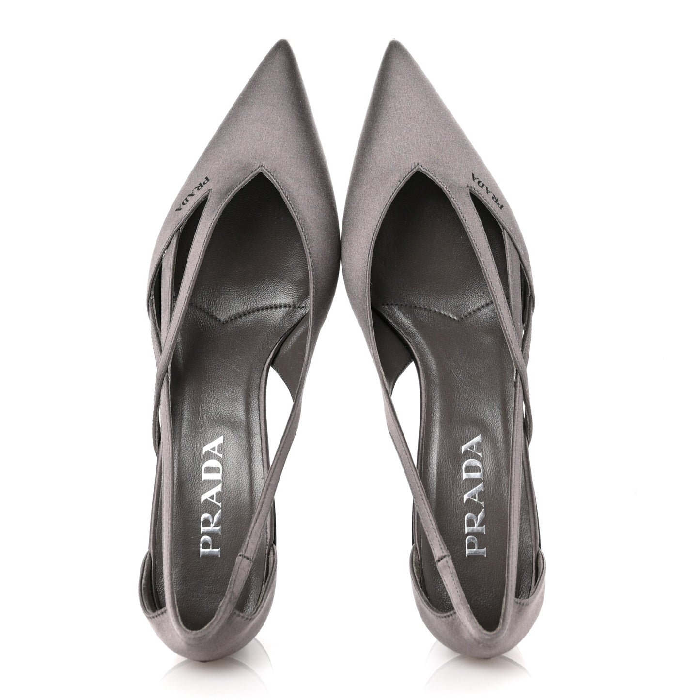 Satin Cutout 55mm Pumps 38 Ardesia