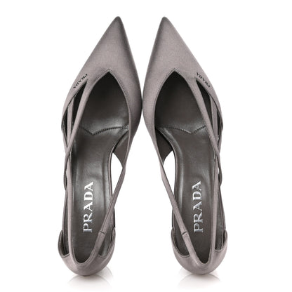 Prada Satin Cutout 55mm Pumps 38 Ardesia 2 of 10
