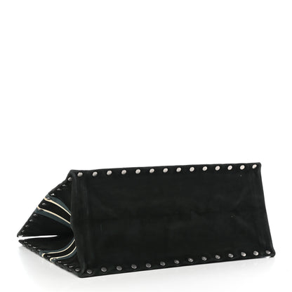 Christian Dior Suede Large Sea Book Tote Black 3 of 4