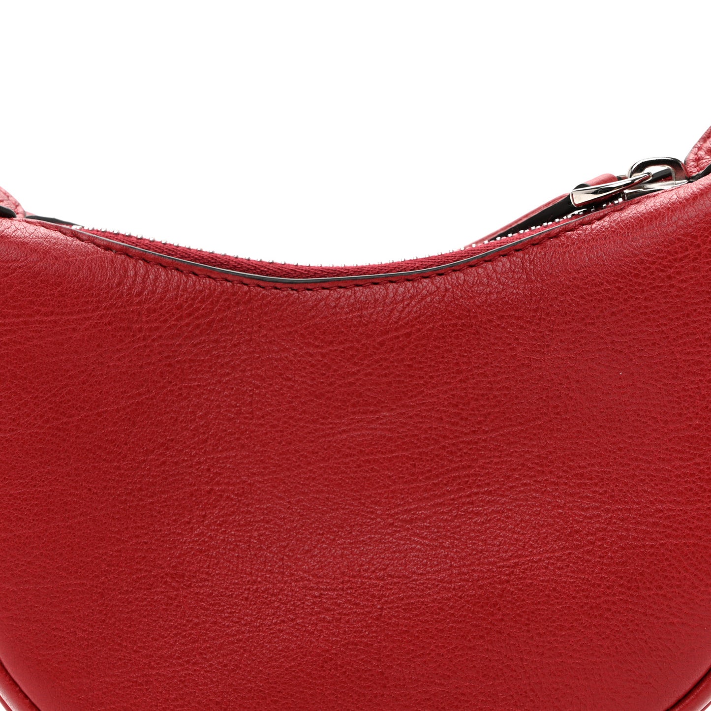 Vitello Grace New Matte Nano Fendigraphy Hobo Charm Scarlet Sage