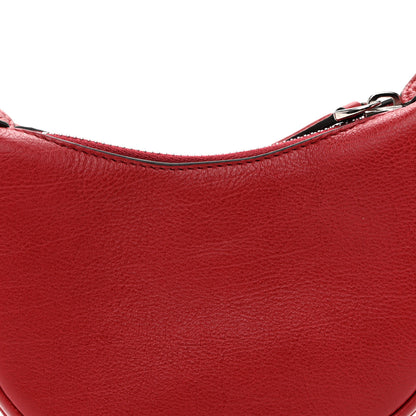 Fendi Vitello Grace New Matte Nano Fendigraphy Hobo Charm Scarlet Sage 7 of 9
