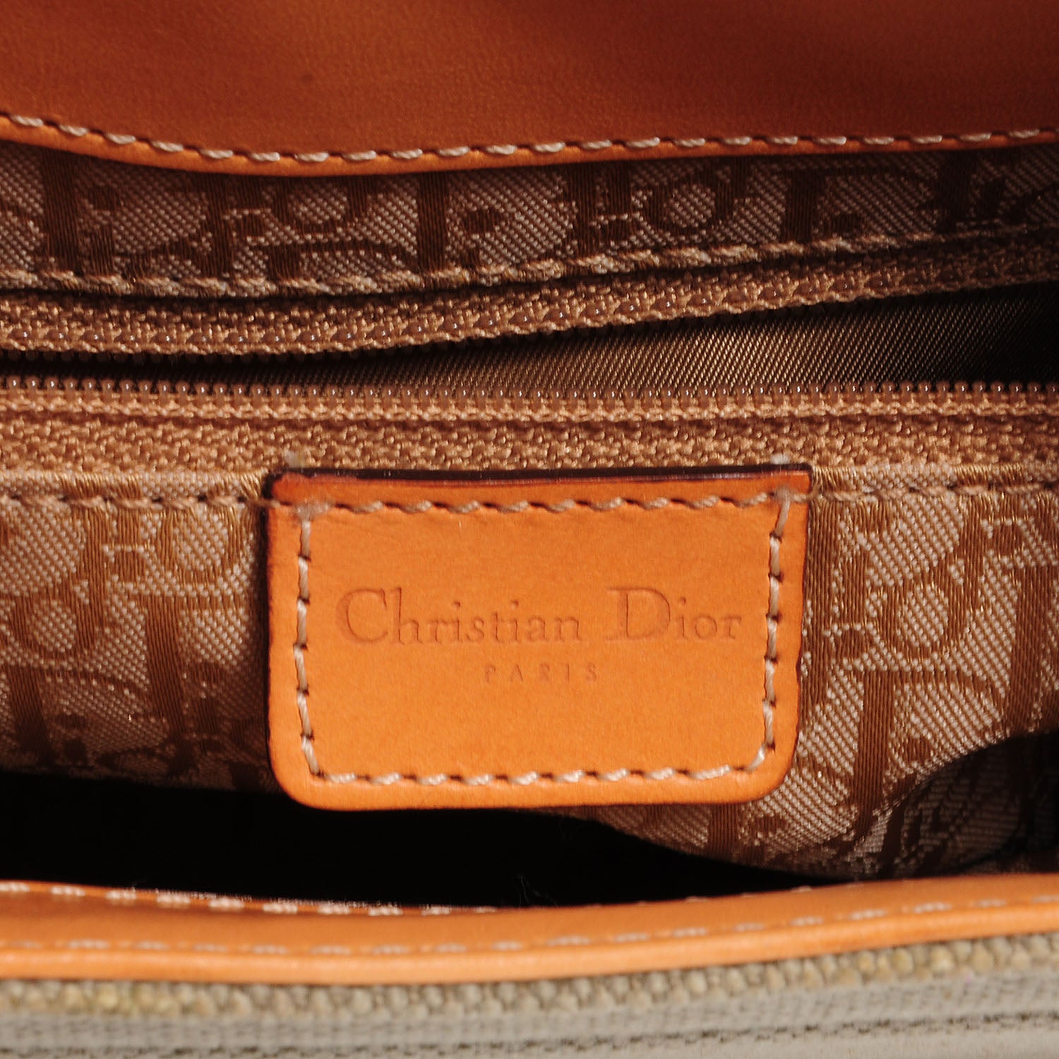 Christian Dior Canvas Street Chic Large Columbus Ave Bag Orange 6 of 7
