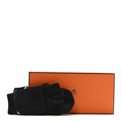 Hermes Cashmere Deerskin Baltimore Gloves S Black 4 of 4