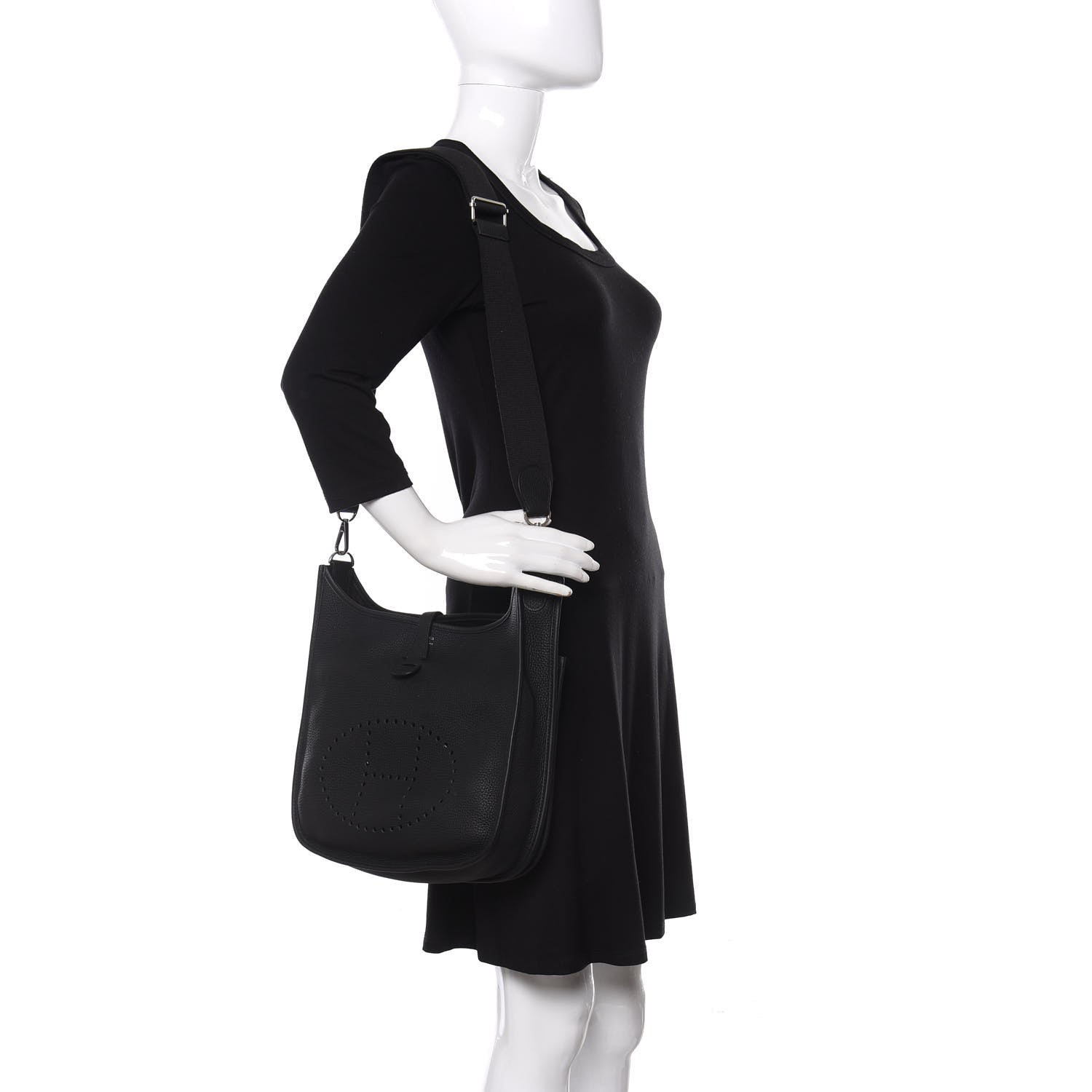 Hermes Taurillon Clemence Evelyne III PM Black 2 of 10